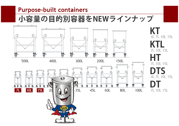 小容量の目的別容器をNEWラインナップしました