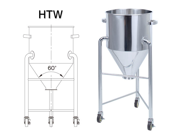 HTW粉体用脚付ホッパー容器