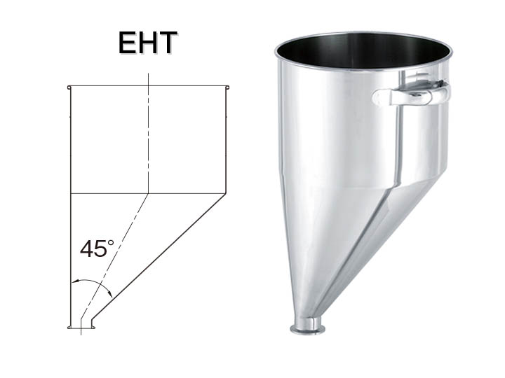 偏心ホッパー容器