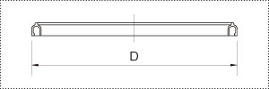 汎用クリップ密閉容器のAタイプガスケットの製品仕様図
