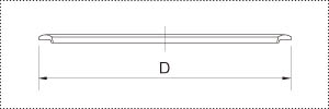 汎用クリップ密閉容器のBタイプガスケットの製品仕様図