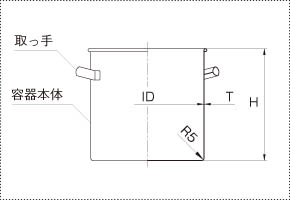 スタンダード容器用本体の製品仕様図