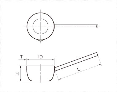 HSステンレス柄杓 製品仕様図
