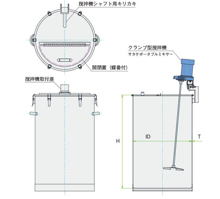 MU-DR-N撹拌容器ユニット製品仕様図