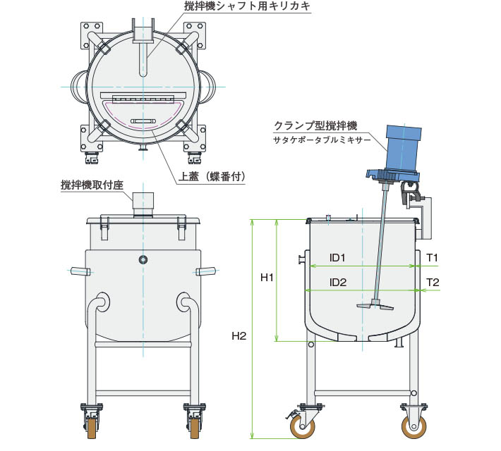MU-DTPJ-N撹拌容器ユニット製品仕様図