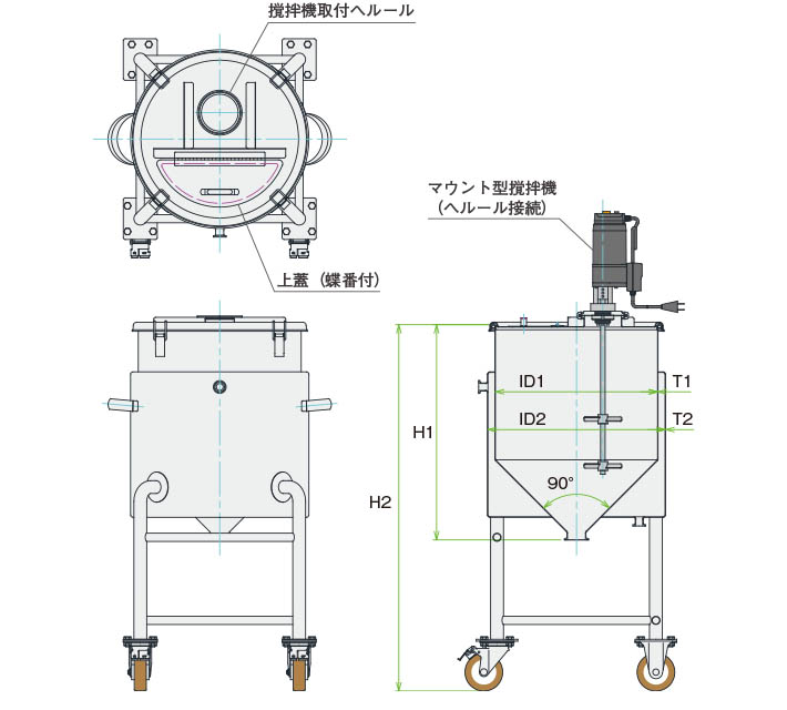 MU-HTJ撹拌容器ユニット製品仕様図
