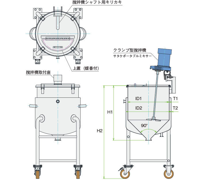 MU-HTPJ-N撹拌容器ユニット製品仕様図