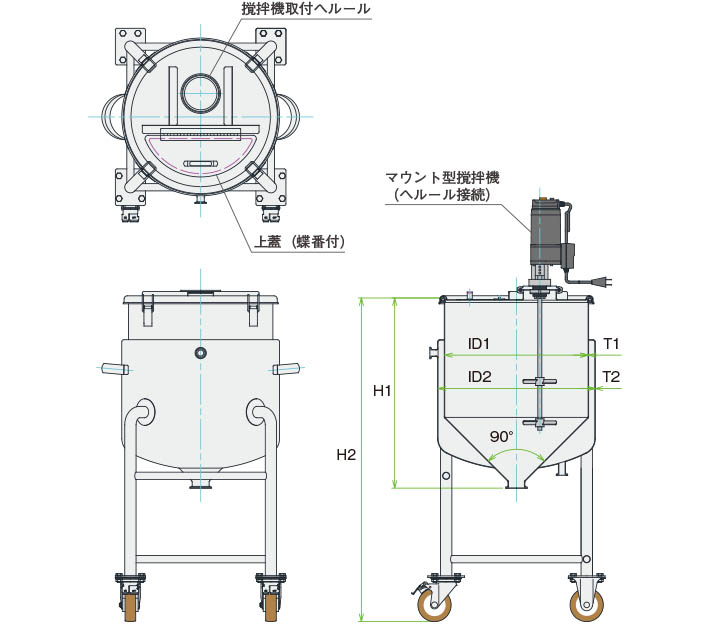 MU-HTPJ撹拌容器ユニット製品仕様図