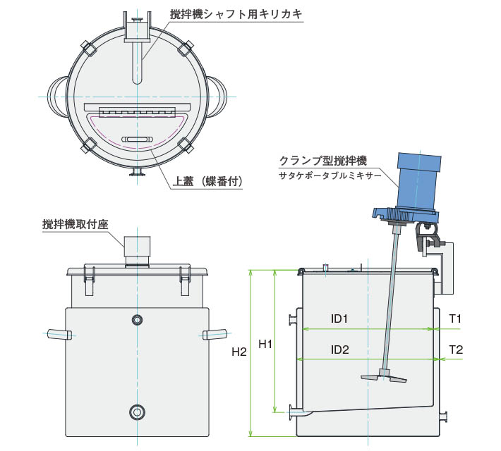 MU-KTJ-N撹拌容器ユニット製品仕様図