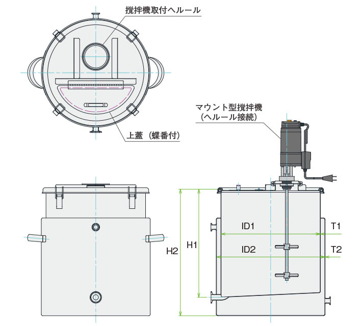 MU-KTJ撹拌容器ユニット製品仕様図