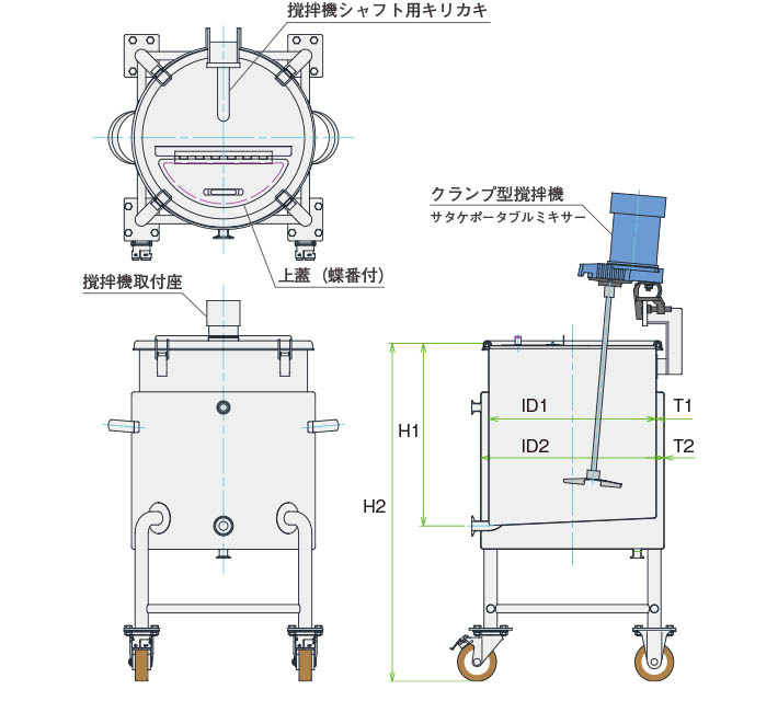 MU-KTLJ-N撹拌容器ユニット製品仕様図