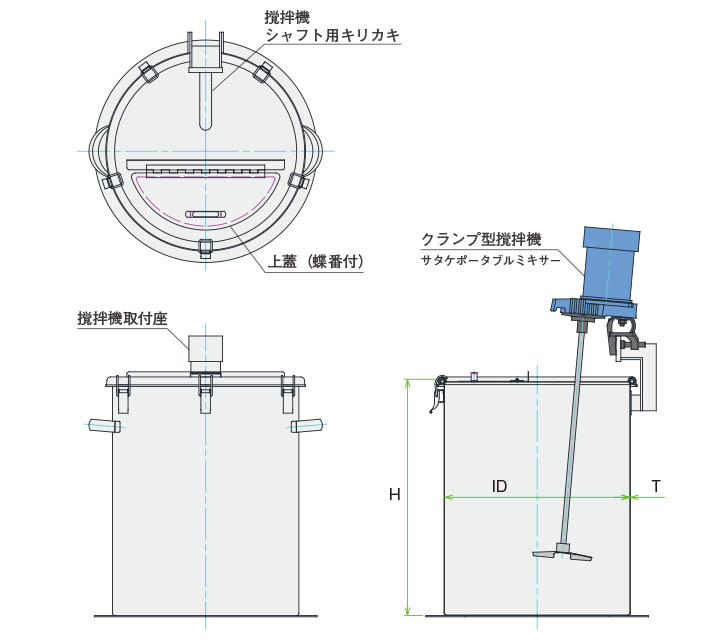 MU-N撹拌容器ユニット製品仕様図