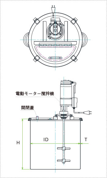 MU撹拌容器ユニット の図面