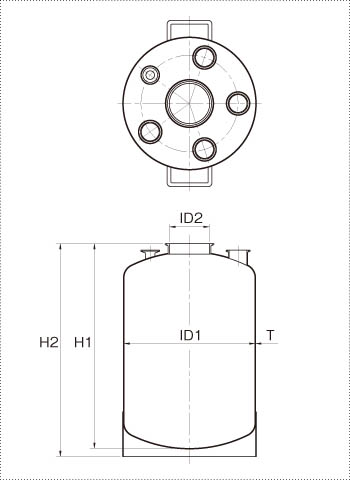 加圧容器の製品仕様図