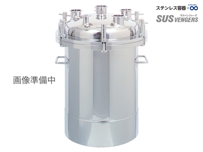 PVO-YKフランジオープン加圧容器・バランサー開閉｜蓋と本体フランジにバランサーをボルト固定して安全・省力に開閉できるサニタリー圧力容器 外観