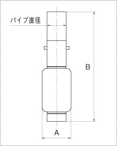 ピンタイプスピンボールの製品仕様図