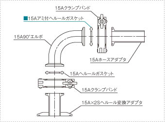 サニタリーエアベントフィルターVF-15Aの製品仕様図