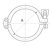 標準クランプバンド13MHHM-LWの製品仕様図