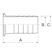 ホースアダプター14MDHRの製品仕様図