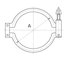 低圧型クランプバンドLPCの製品仕様図