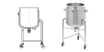 DTPJ-BV 耐圧ジャケット脚付鏡板容器・タンク底ボールバルブ（20L～300L）