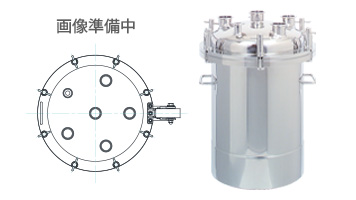 PVO-YK型ステンレスフランジオープン加圧容器・バランサー開閉（20L～200L）