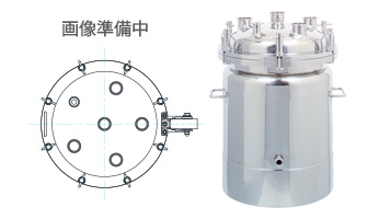 PVOJ-YK型ステンレスジャケットフランジオープン加圧容器・バランサー開閉（20L～200L）