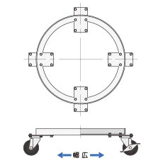 幅広型キャスター台車/KM-WT-565
